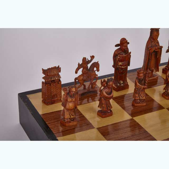 Large Export Ivory Chess Set, Circa 1940’s