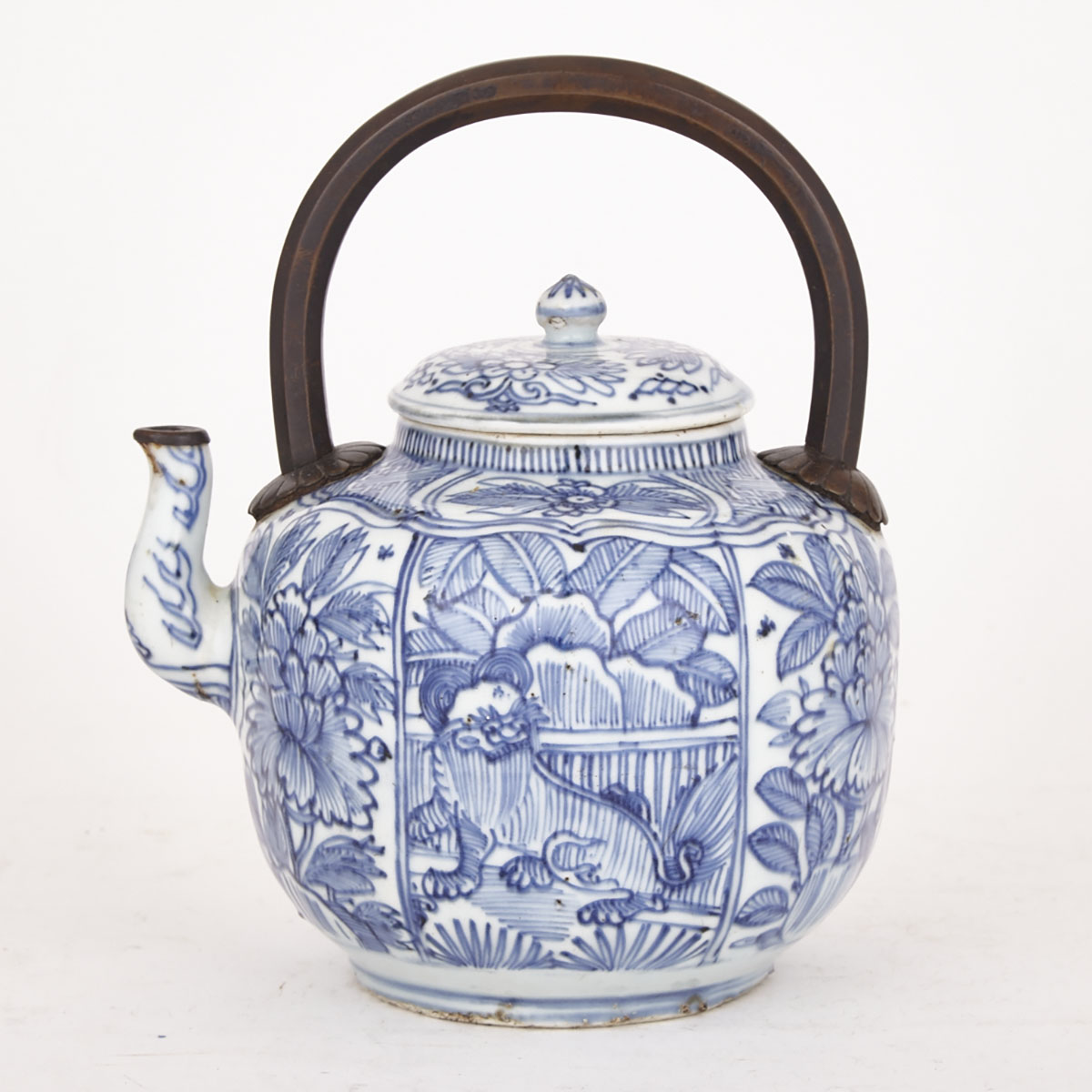 Blue and White Wine Pot, Edo Period, 19th Century of Earlier 