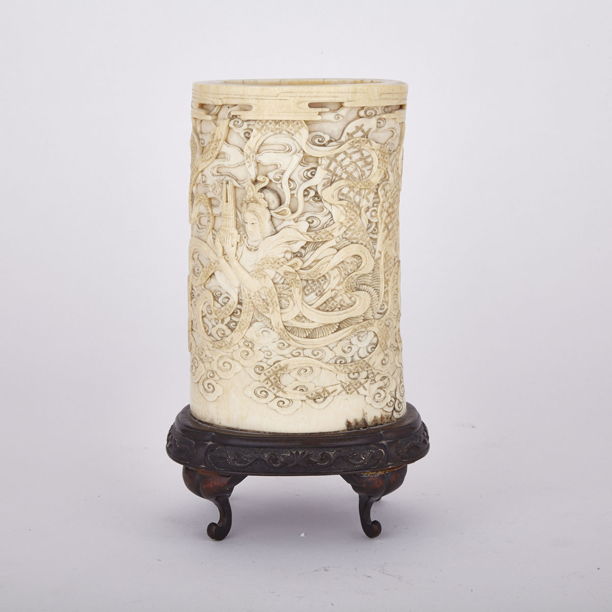 Ivory Brushpot, Meiji Period, Late 19th Century