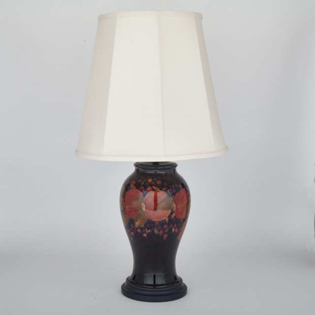 Moorcroft Pomegranate Table Lamp, c.1925