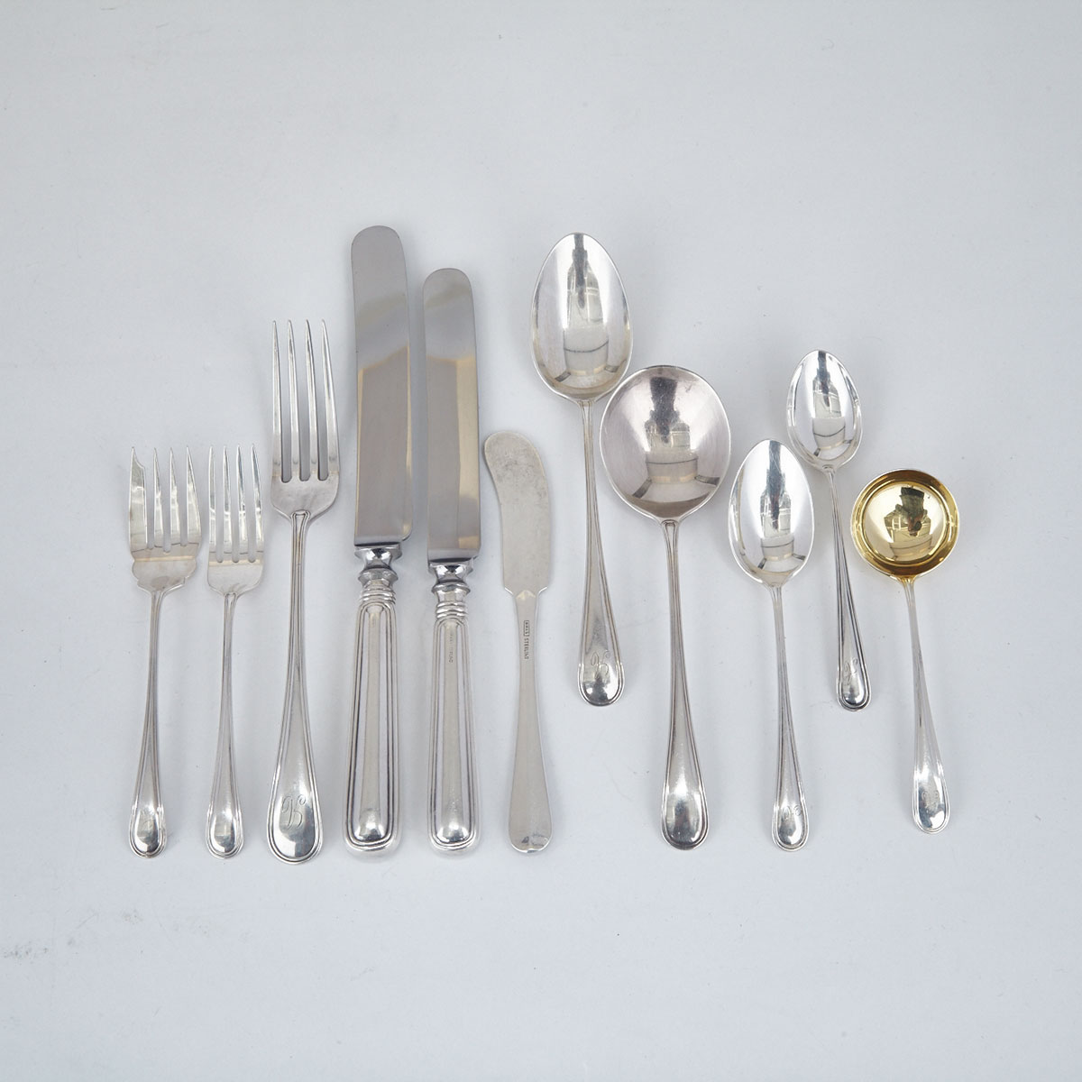 Canadian Silver ‘Saxon’ Pattern Flatware Service, Henry Birks & Sons, Montreal, Que., 20th century