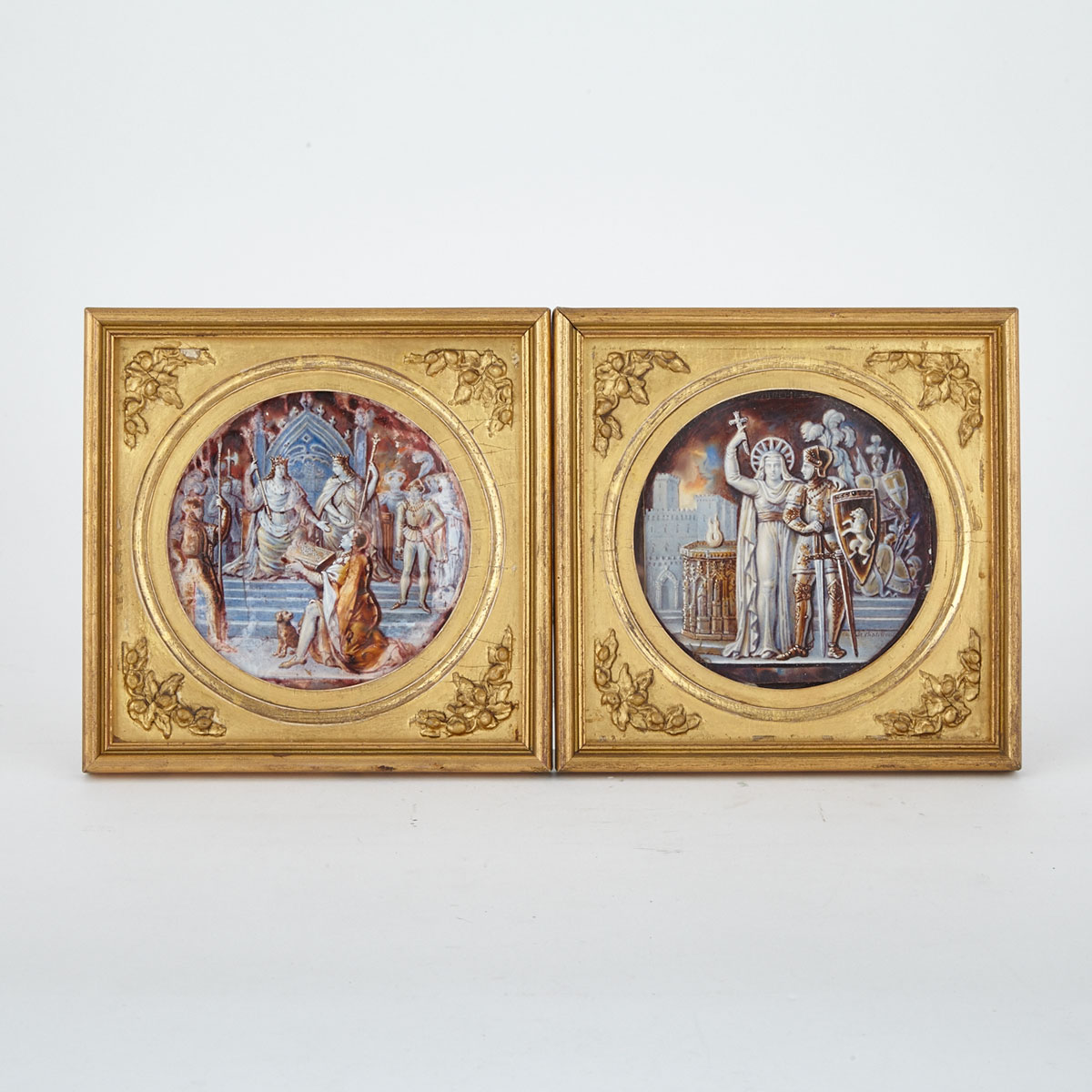 Pair of French Miniature Roundels, late 19th/early 20th century