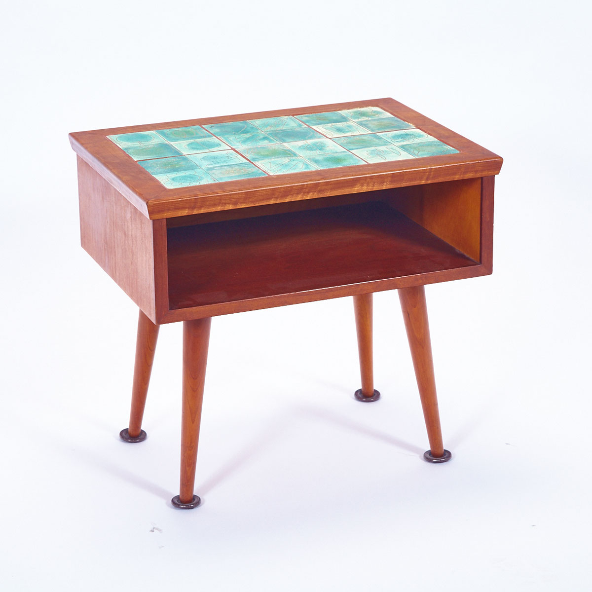 Brooklin Pottery Tile Topped Magazine Table, Theo, Susan and Ben Harlander, 1960s