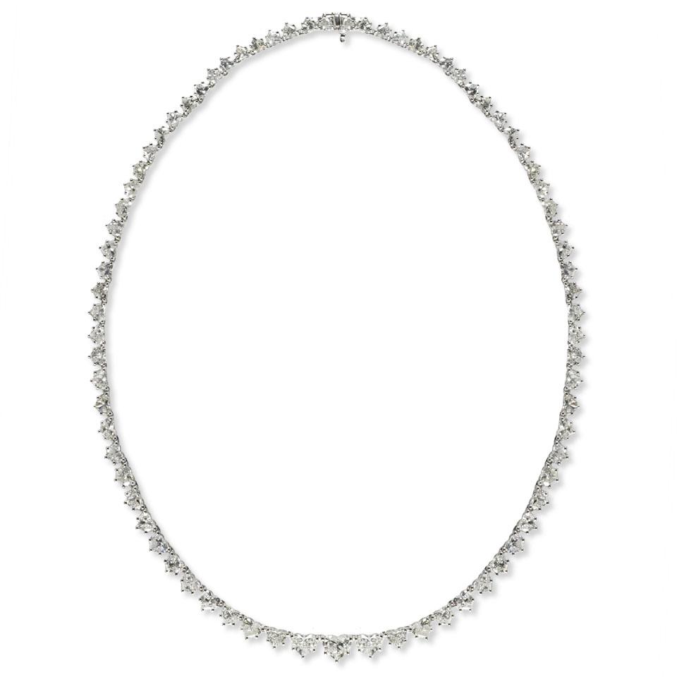 18k White Gold Riviere Necklace