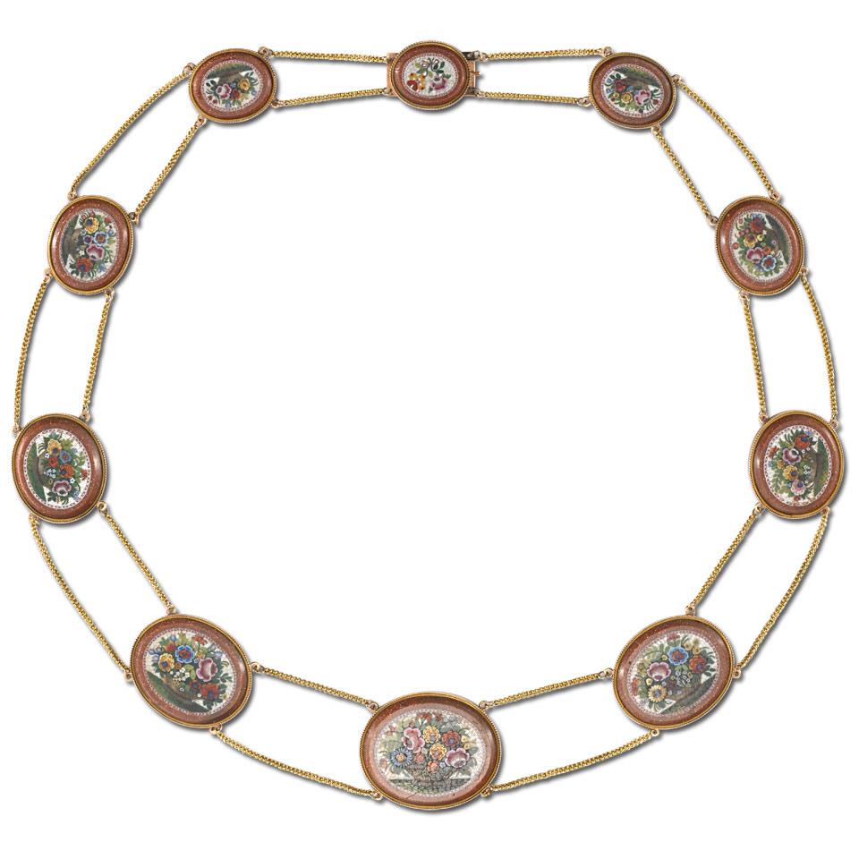 19th Century 14k Yellow Gold Necklace