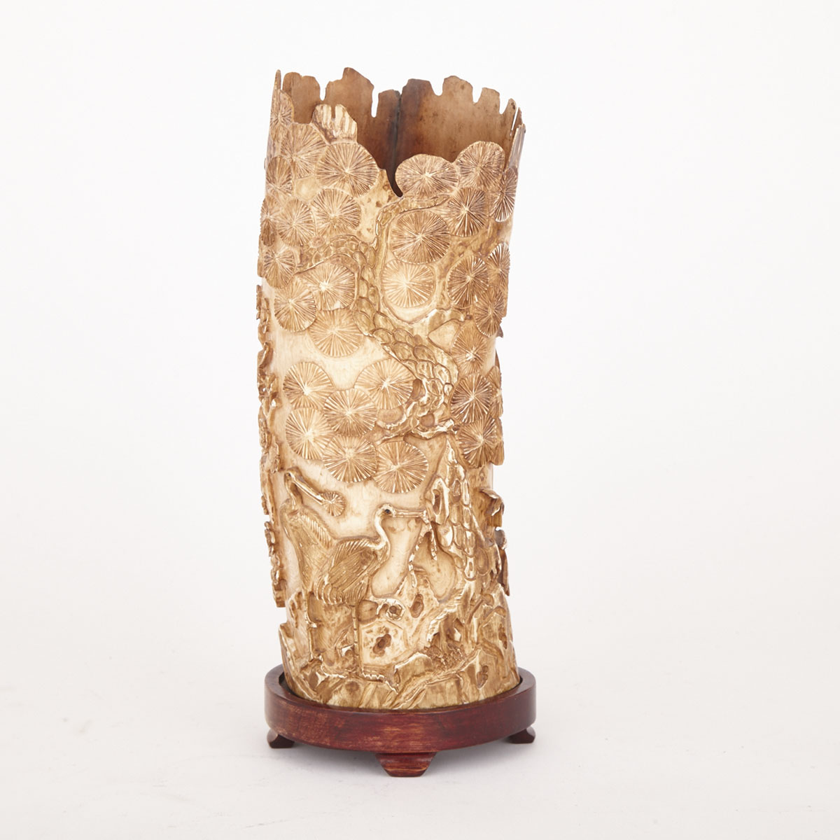 Ivory Carved Ornamental Vase, Circa 1940’s