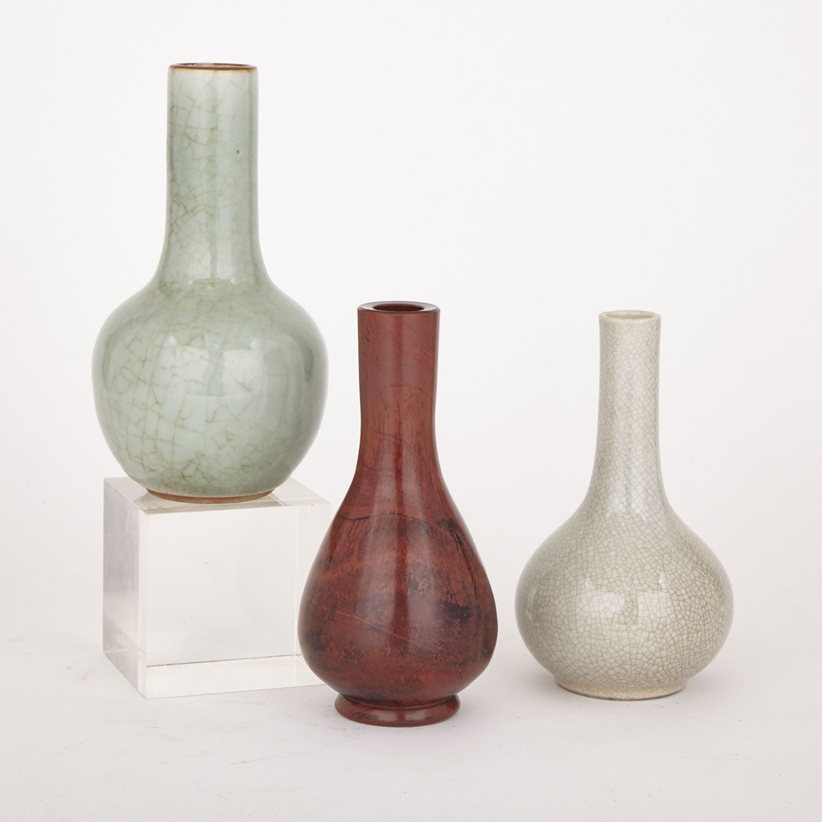 Three Monochrome Vases