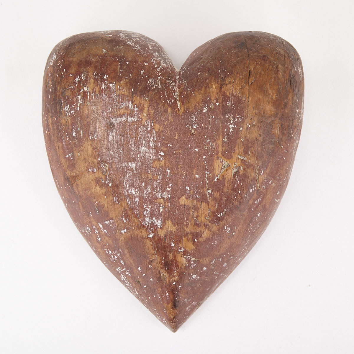 Carved and Painted Heart Form Architectural Element, 19th century