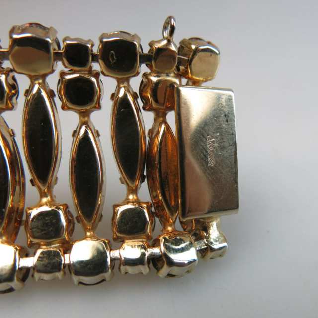 Sherman Gold Tone Metal Strap Bracelet
