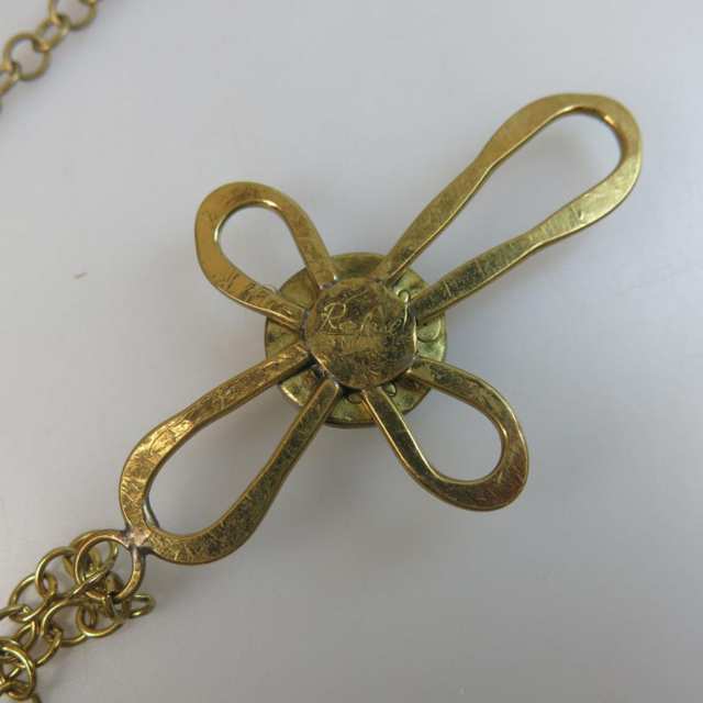 Rafael Canadian Brass Chain And Cross Pendant