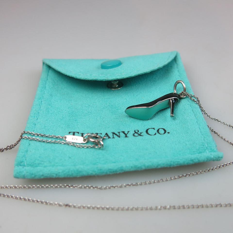 Tiffany & Company Italian Sterling Silver Chain And Shoe Pendant
