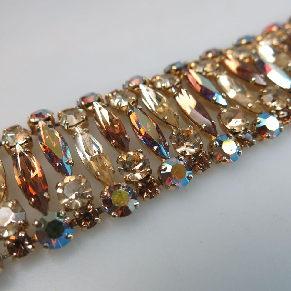 Sherman Gold Tone Metal Strap Bracelet