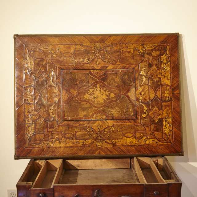 Louis XV Style Floral Marquetry Inlaid Card Table, early 19th century