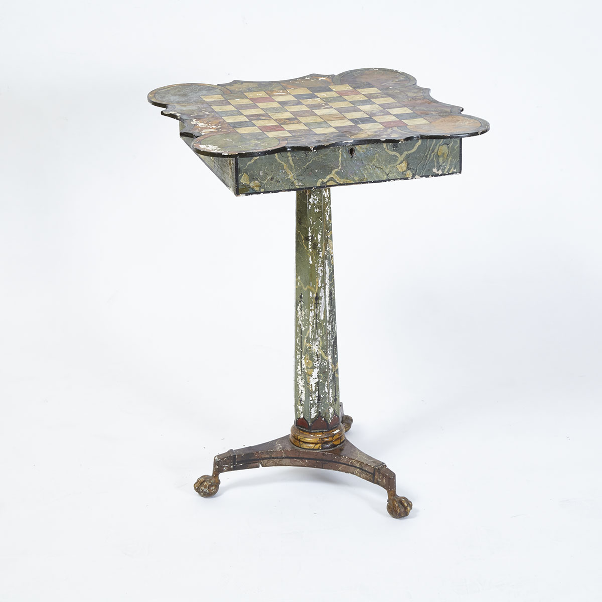 Italianate Polychromed Games Table, mid 19th century