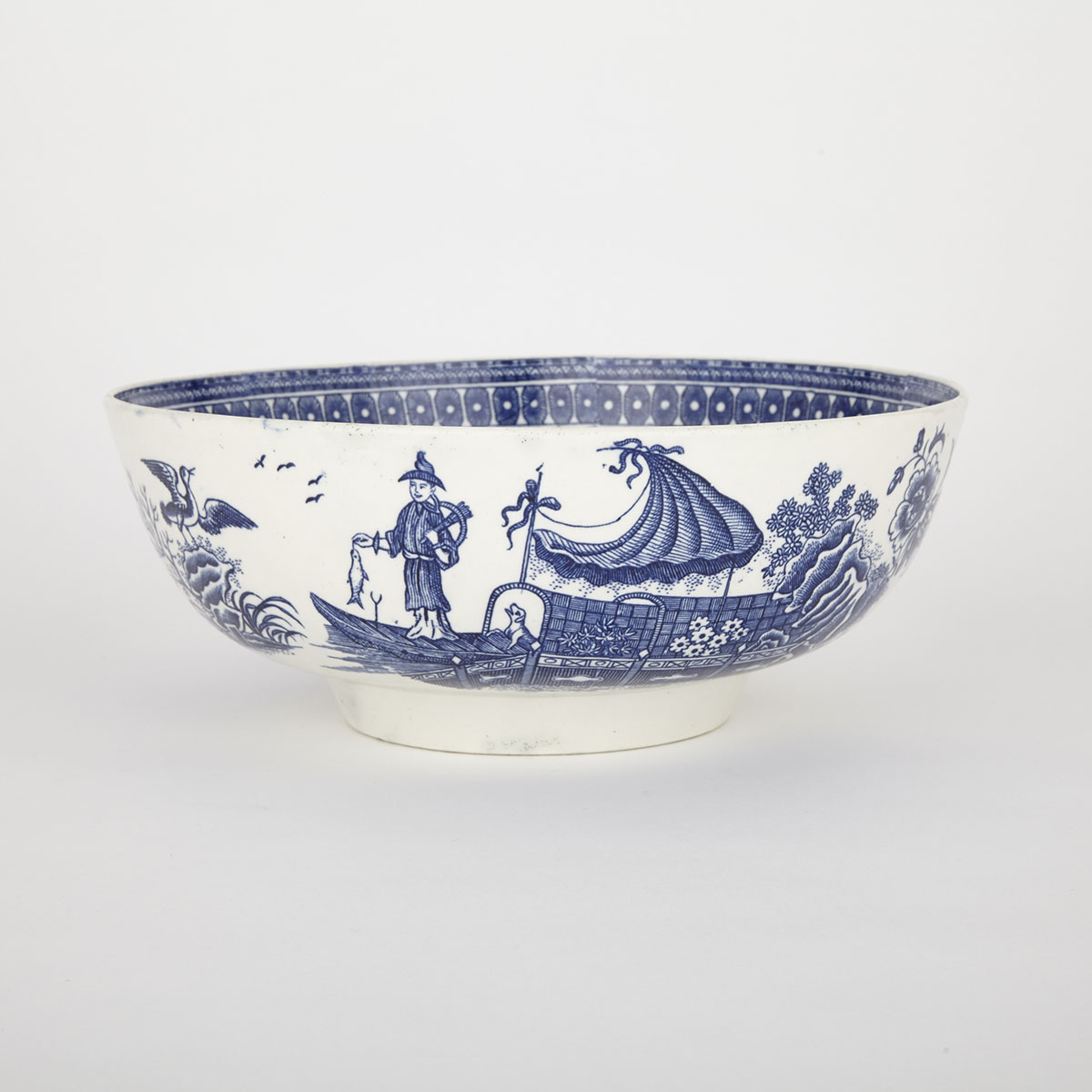 Worcester ‘Fisherman and Cormorant’ Punch Bowl, c.1775-90