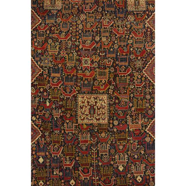 Fine and Rare Qashqai Rug, Persian, c.1900