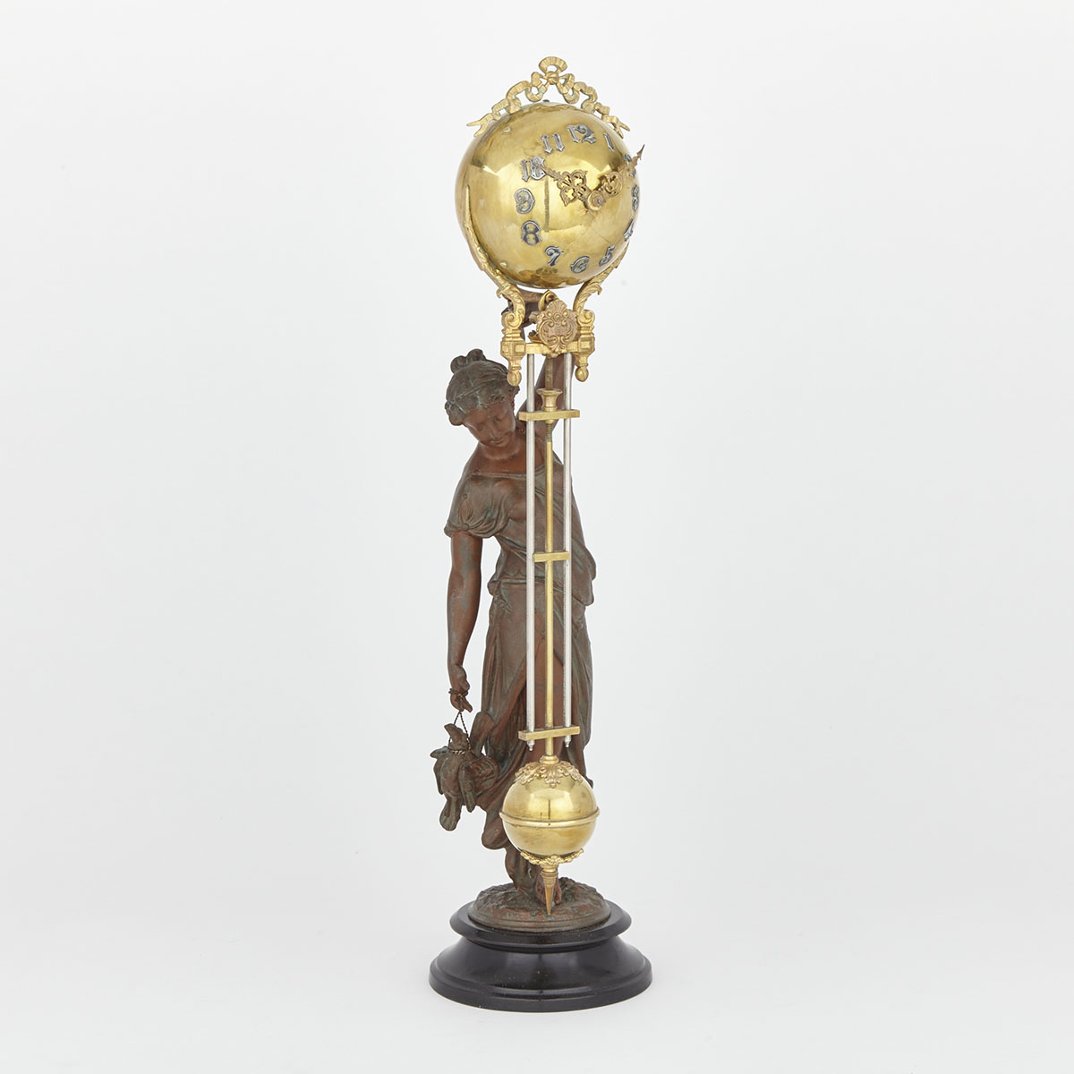 Ansonia Clock Company Diana The Huntress, Figural Mystery Clock, 19th century