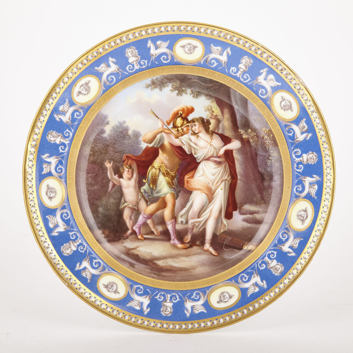 Meissen Plate, ‘Rinaldo et Armida’, 19th century