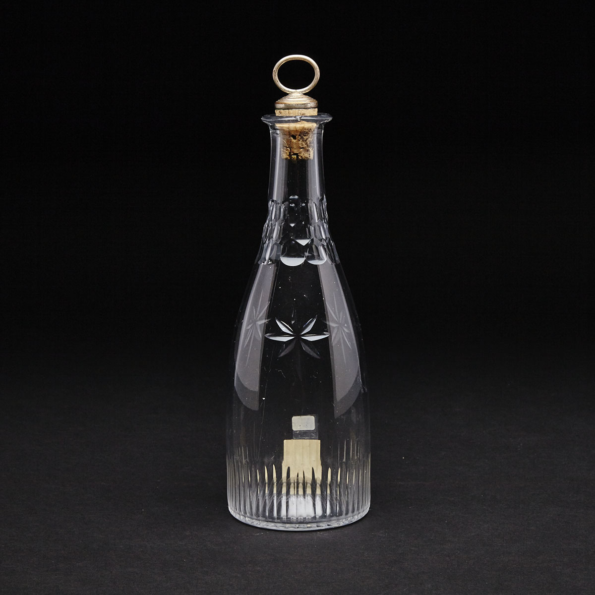 English Cut Glass Decanter, late 18th century