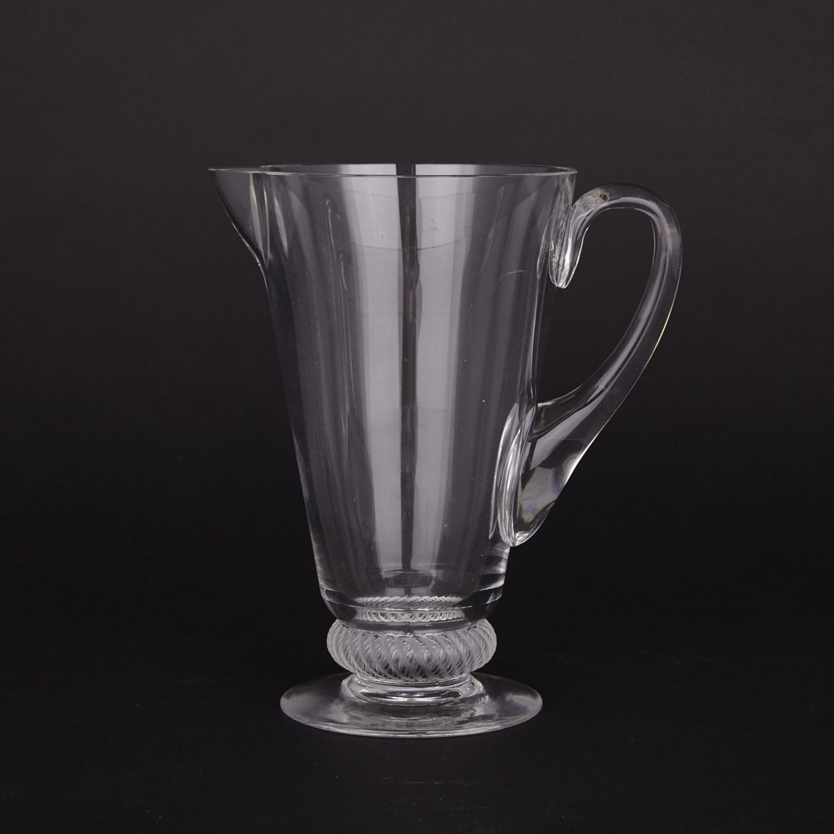 Lalique Moulded and Partly Frosted Water Jug, post-1945
