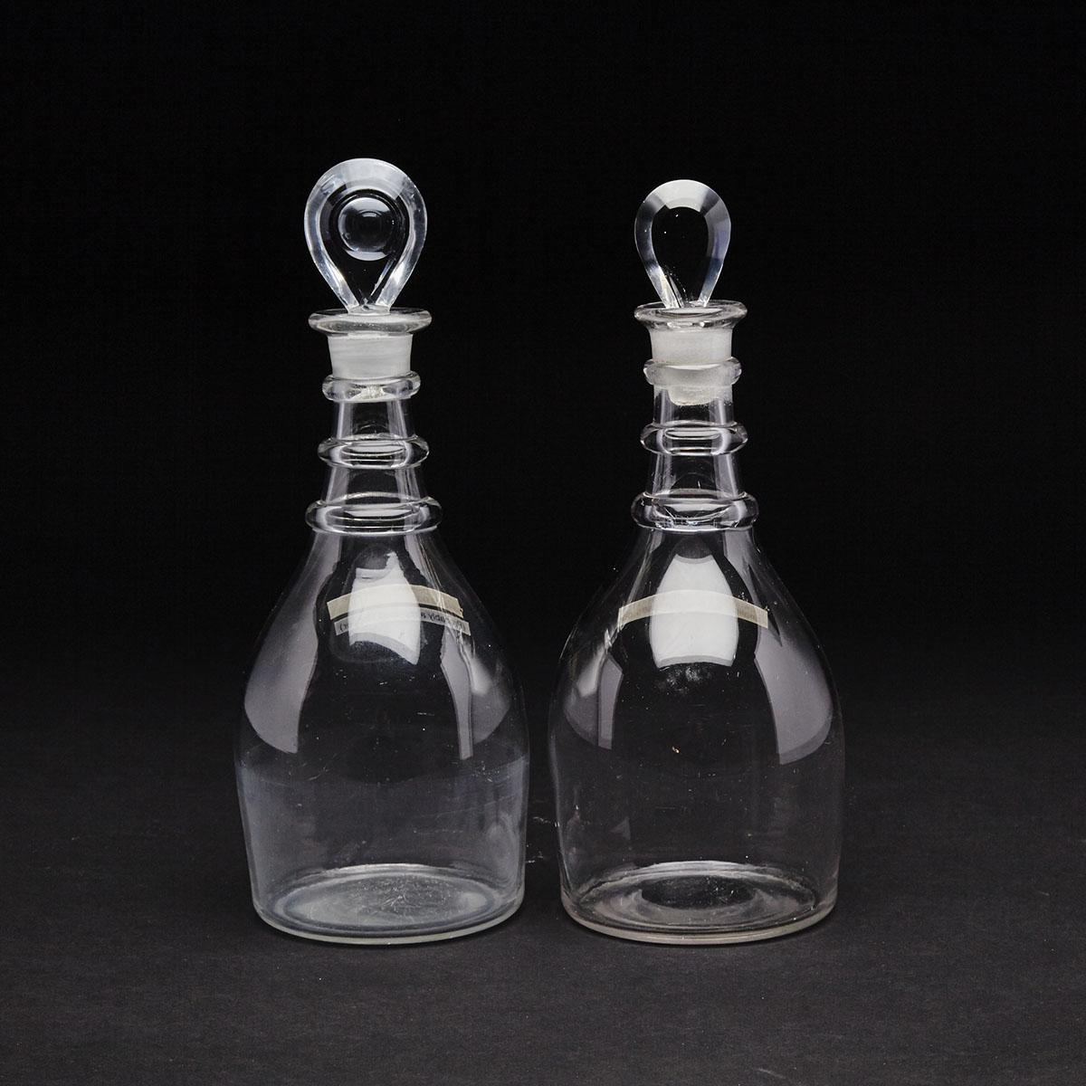 Two English Blown Glass Decanters, c.1800