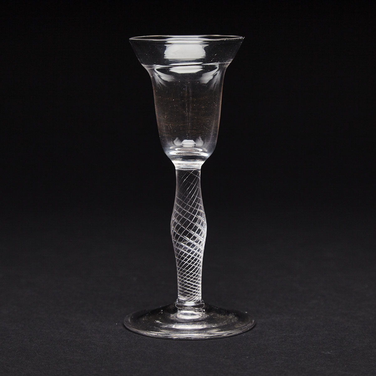 Continental Air Twist Stemmed Wine Glass, late 18th century