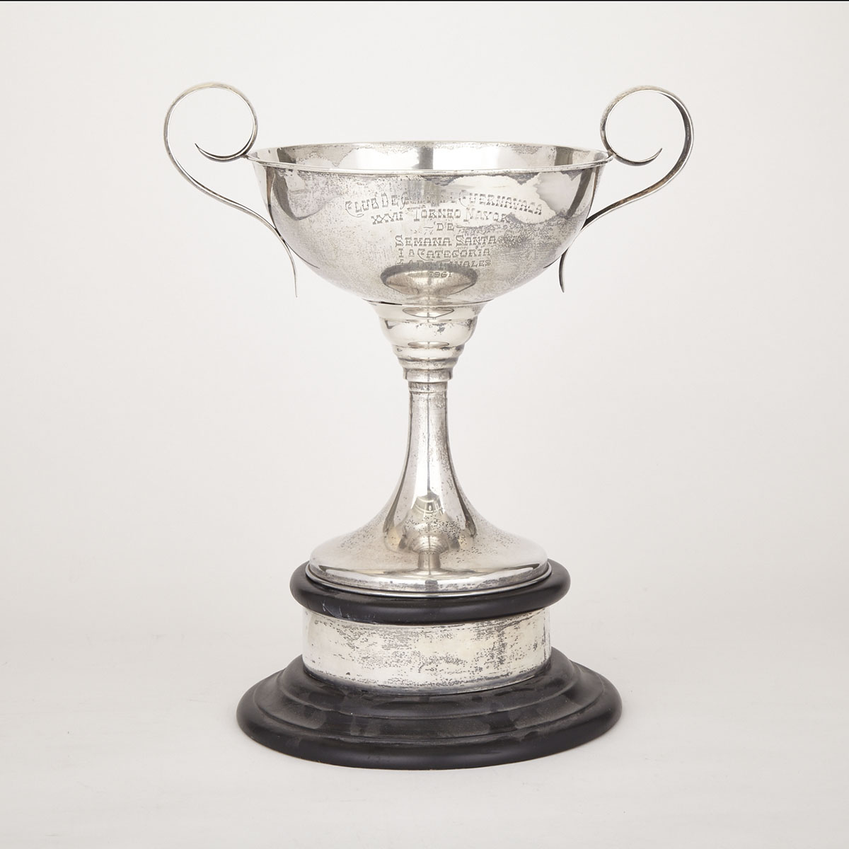 Mexican Silver Two-Handled Trophy Cup, c.1961
