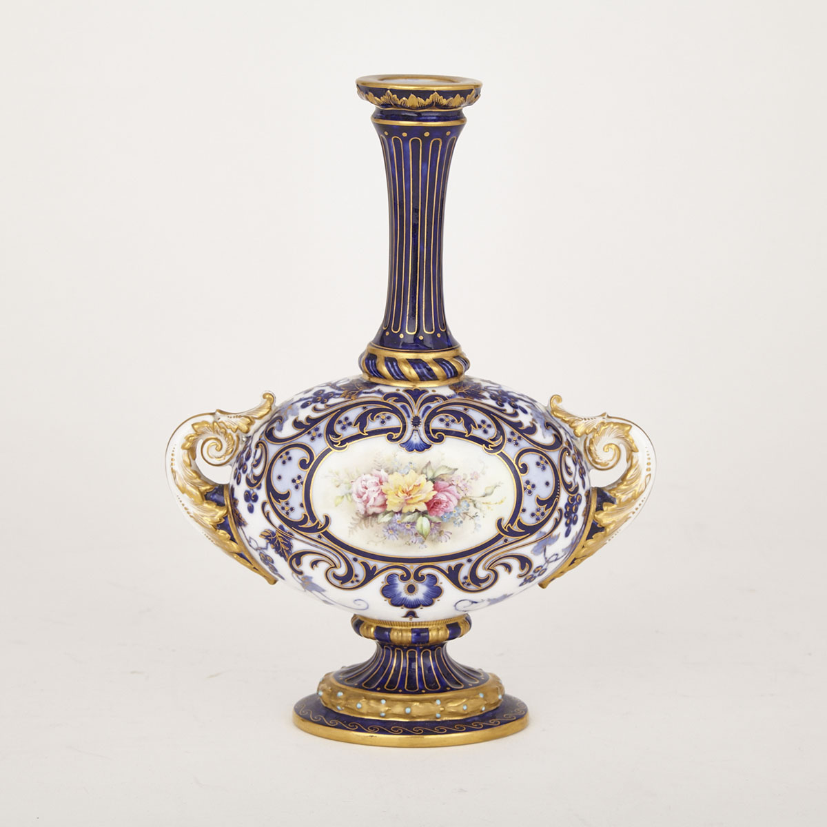 Royal Worcester Two-Handled Cabinet Vase, 1900