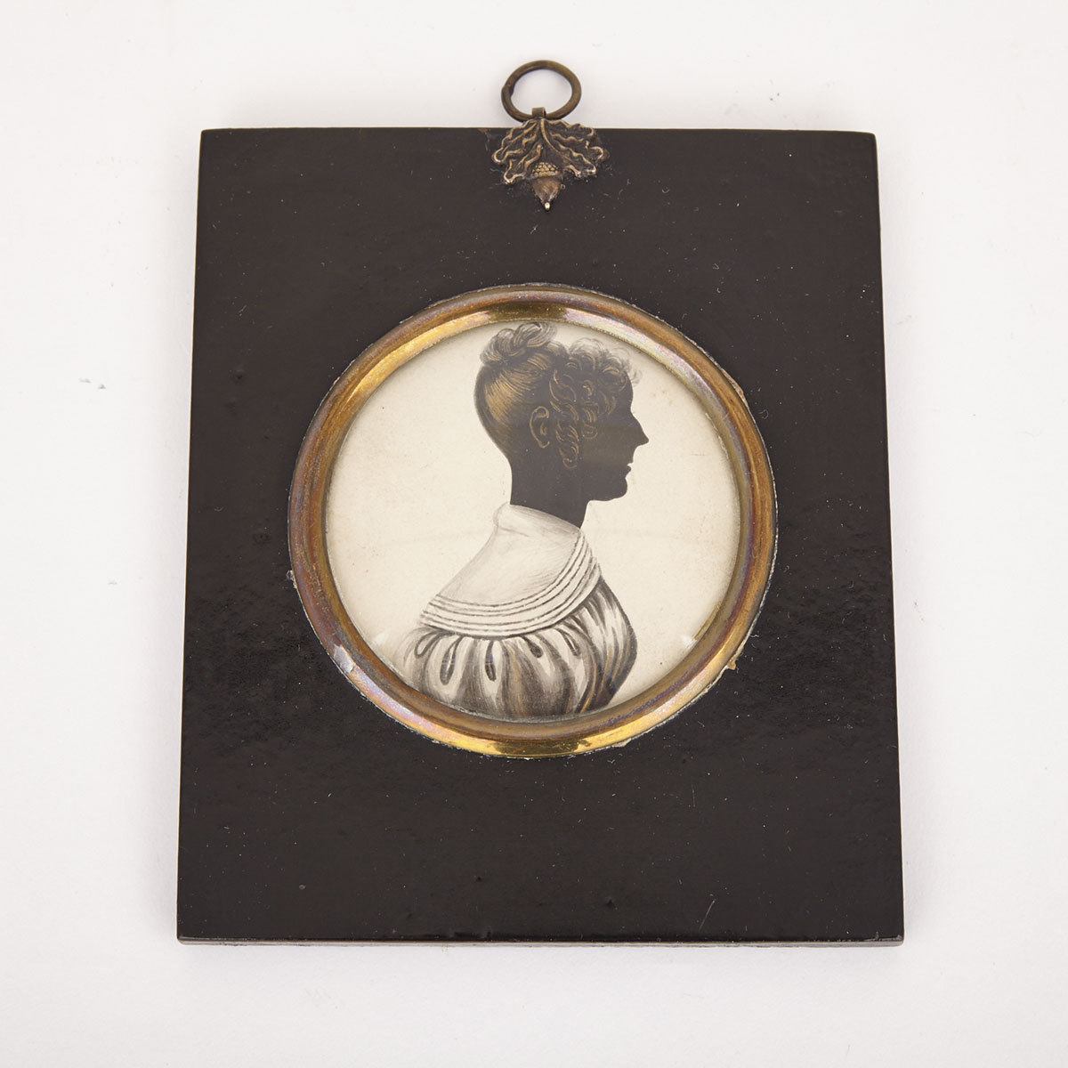 English School Portrait Miniature of a Young Woman, early 19th century