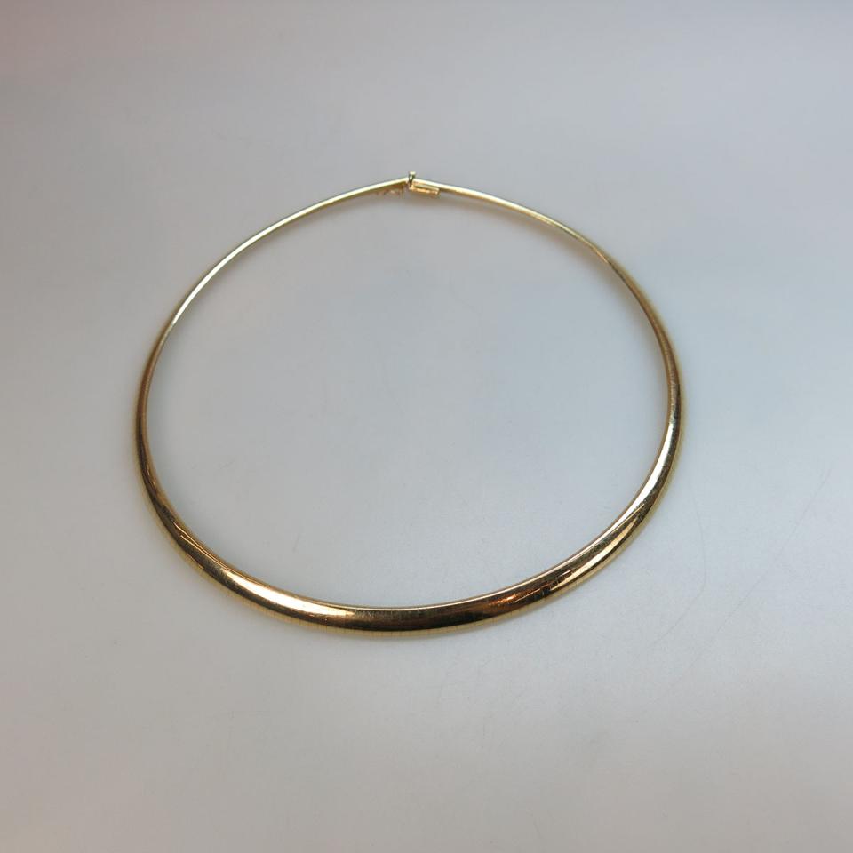 Italian 14k Yellow Gold Choker Necklace