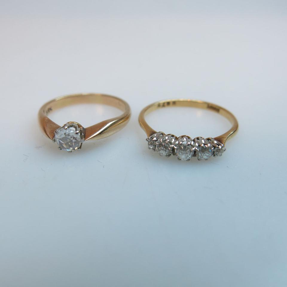 18k Yellow Gold And Platinum Ring 