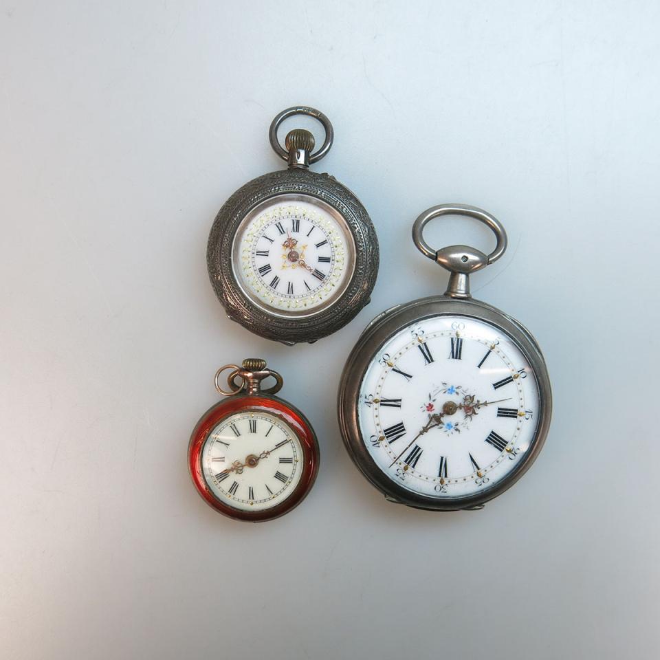3 Various Stemwind Pocket Watches