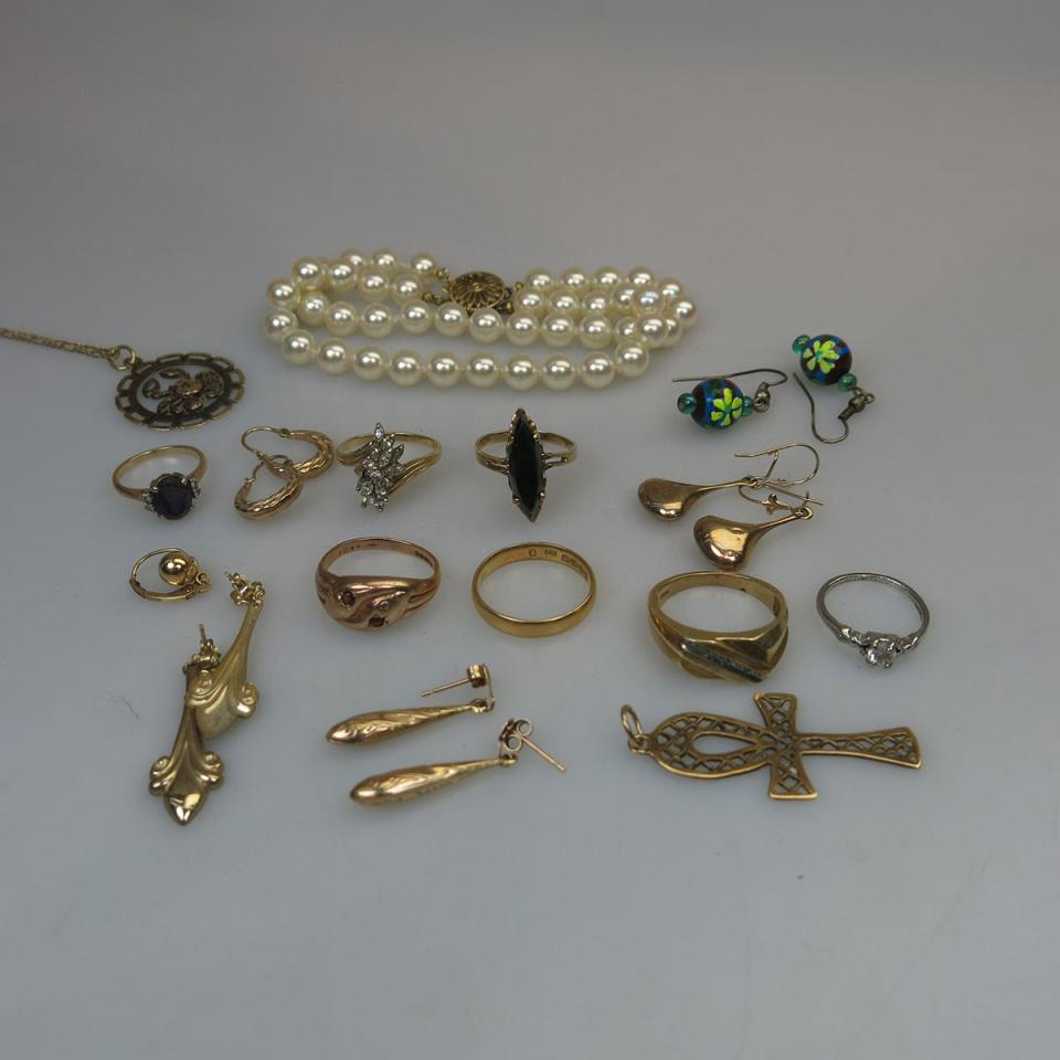 Small Quantity Of Gold Jewellery; Etc