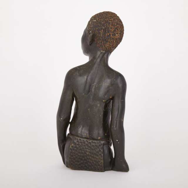 Serpentine Female Nude Study Carving, signed Shadu, Southern Africa, c.  1970