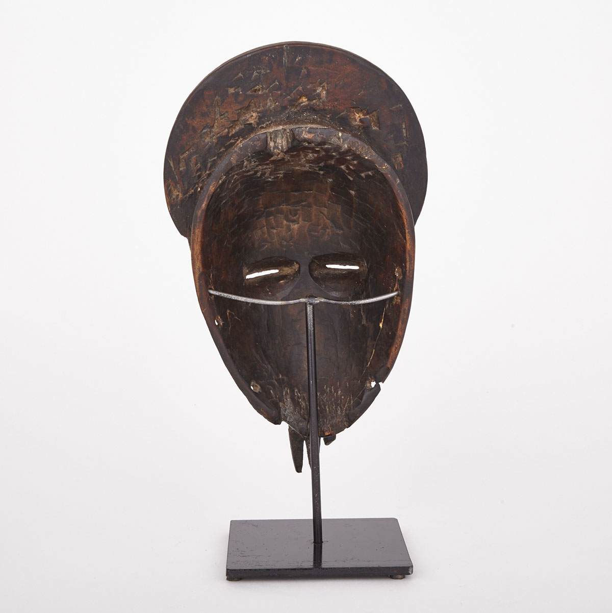 Baule Mblo Carved Wood Portrait Mask, West Africa, 20th century