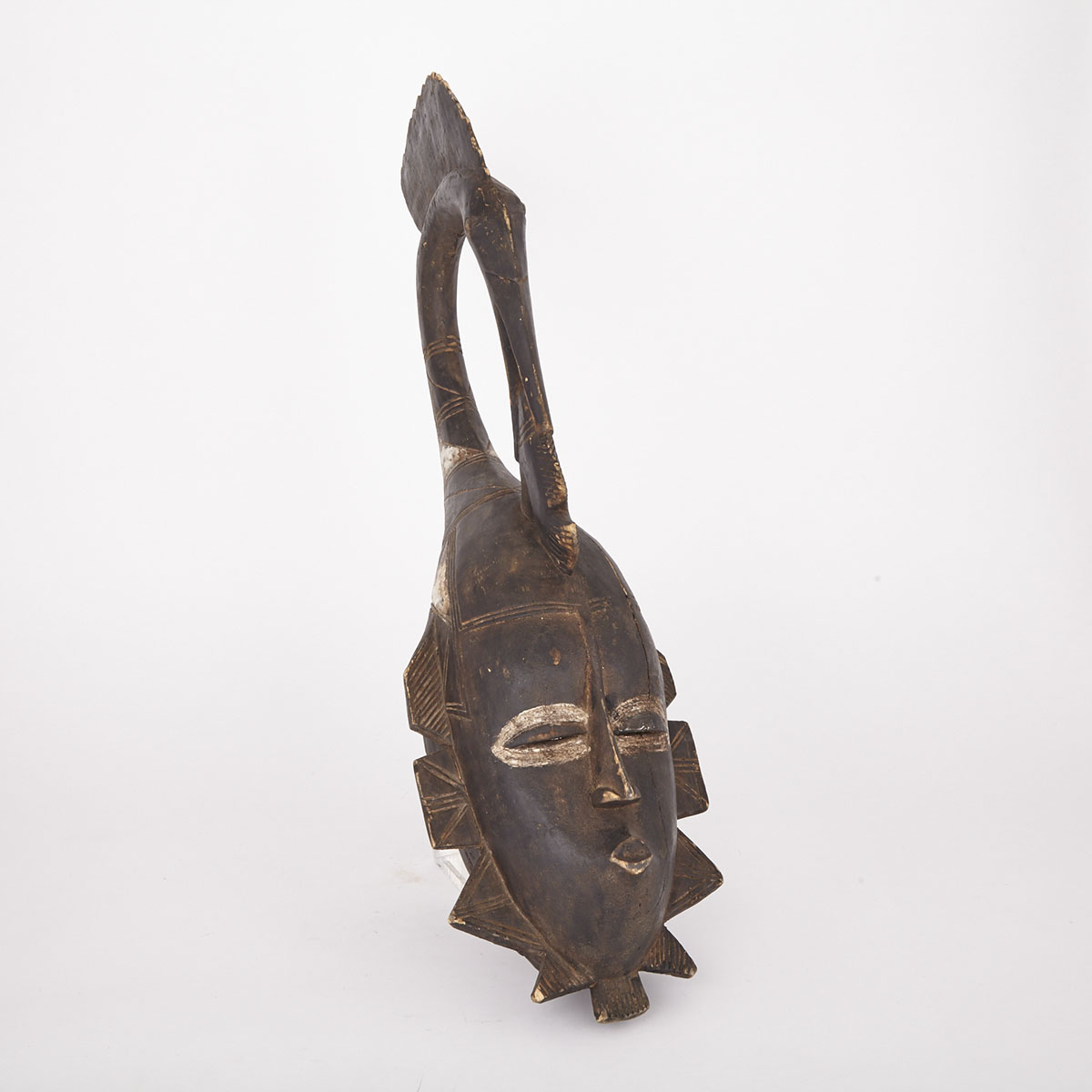 Possibly Baule / Yaure Carved and Painted Wood Mask, West Africa, 20th century