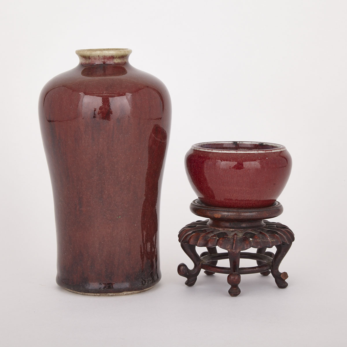 Two Chinese Flambe vessels, 19th/20th Century