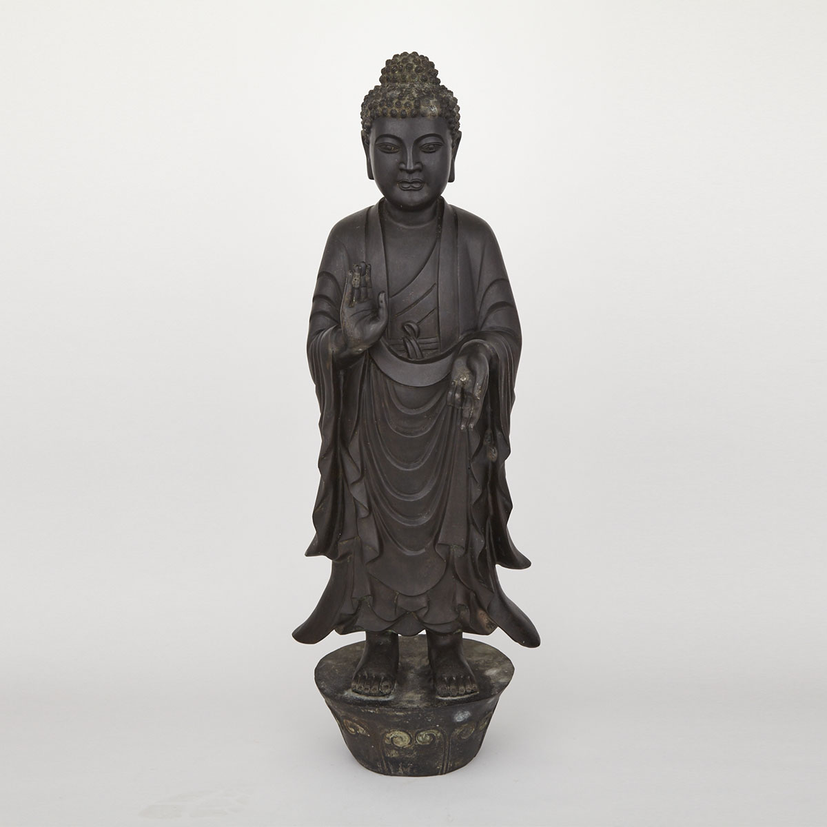 Large Bronze Standing Buddha, 20th Century