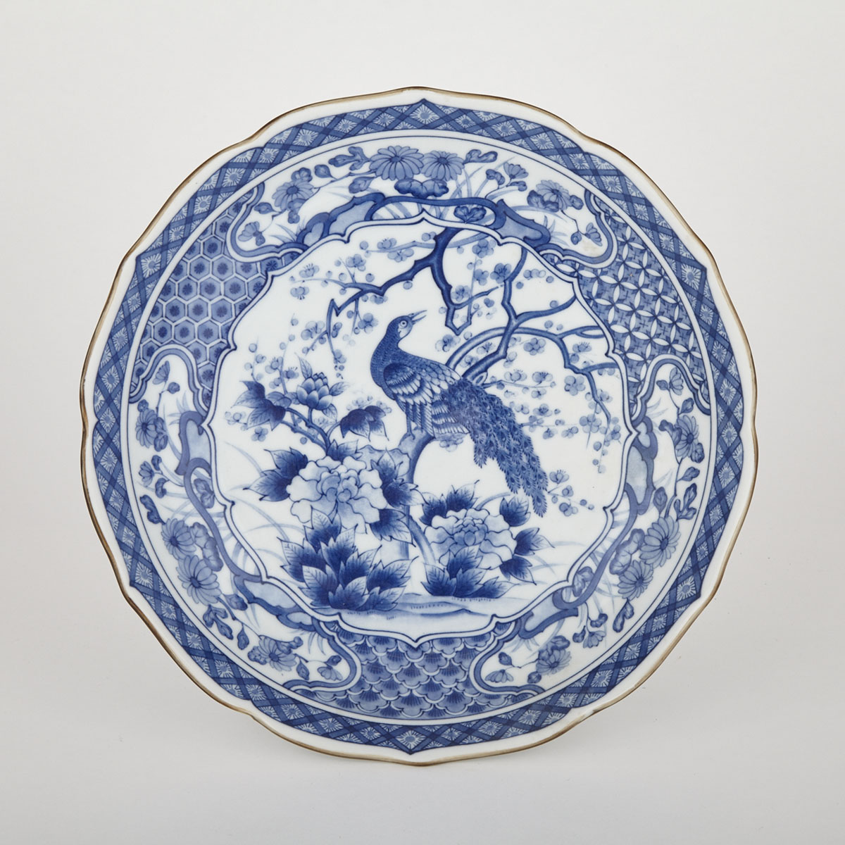 Blue and White Peacock Dish 
