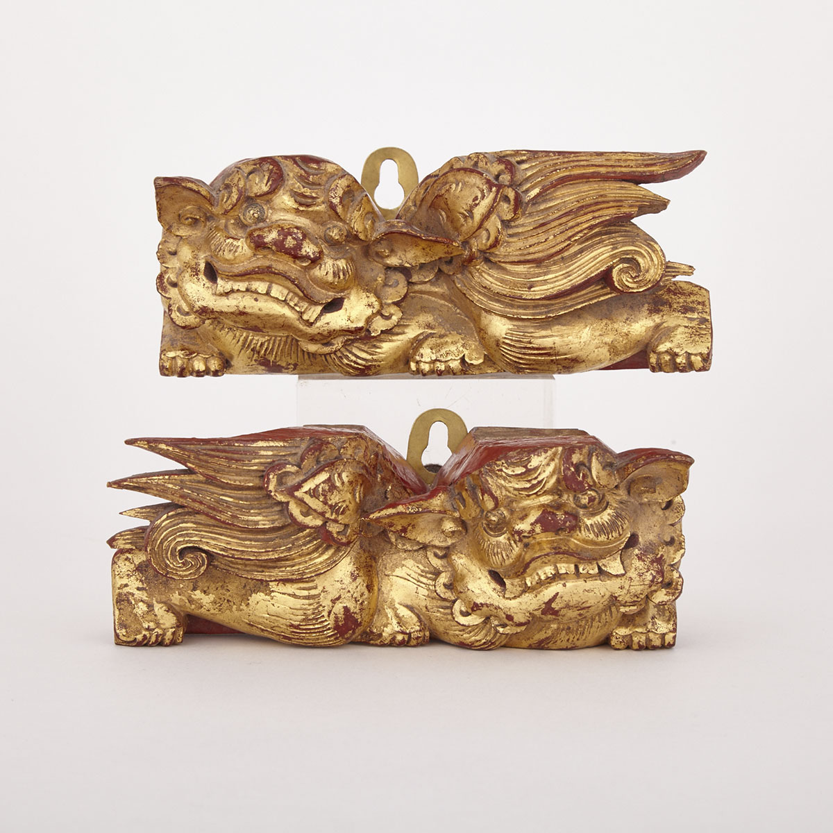Pair of Gilt Architectural Fragments