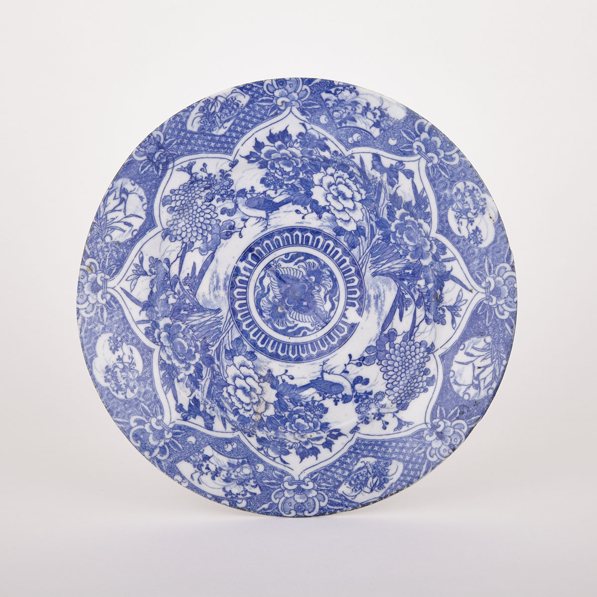 Blue and White Japanese Plate