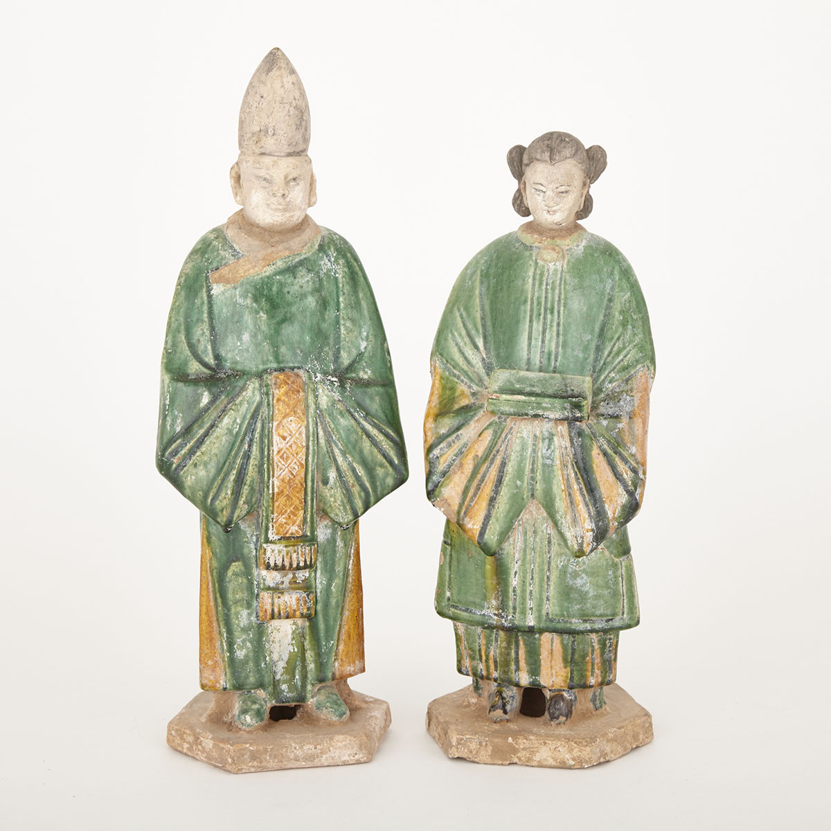 Tang-Style Figures of Attendants 
