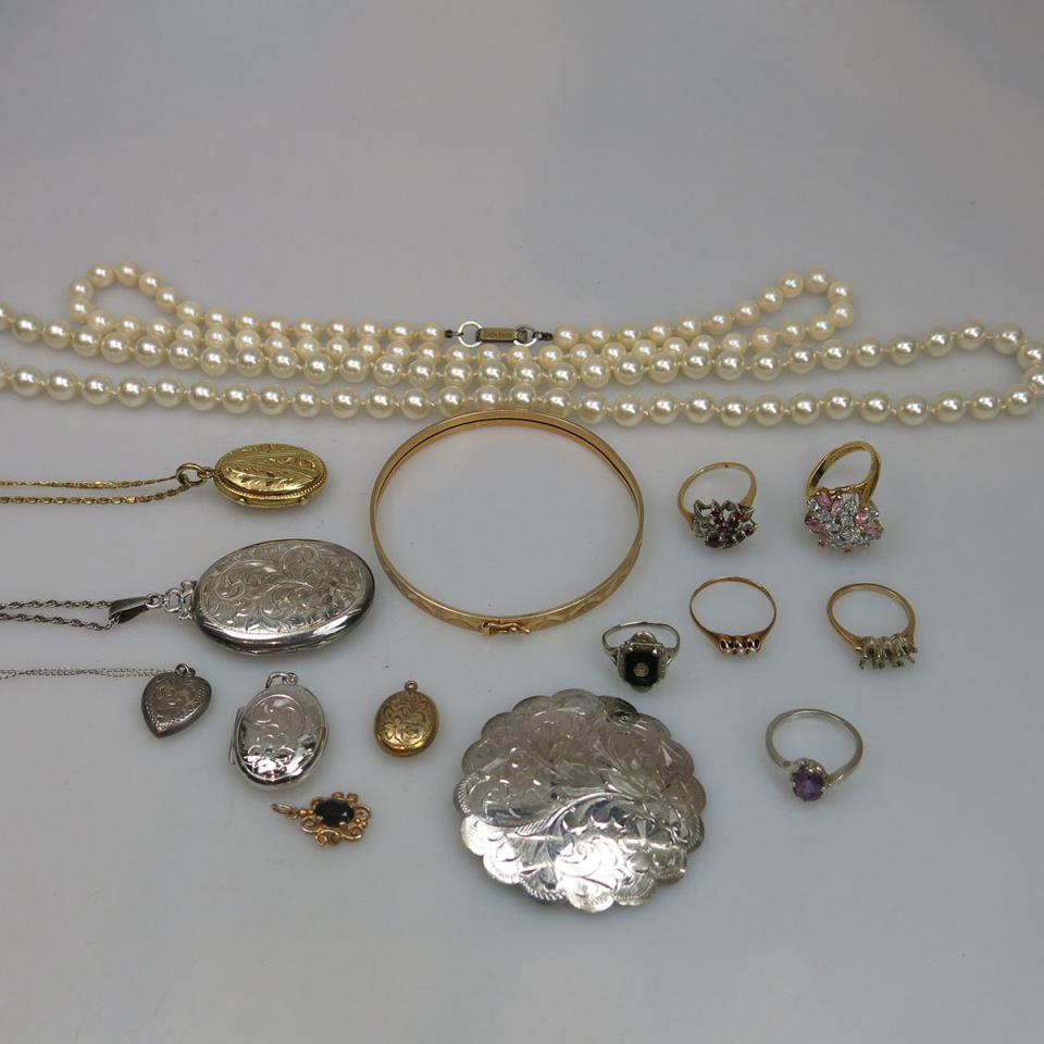 Small Quantity Of Gold, Silver And Costume Jewellery