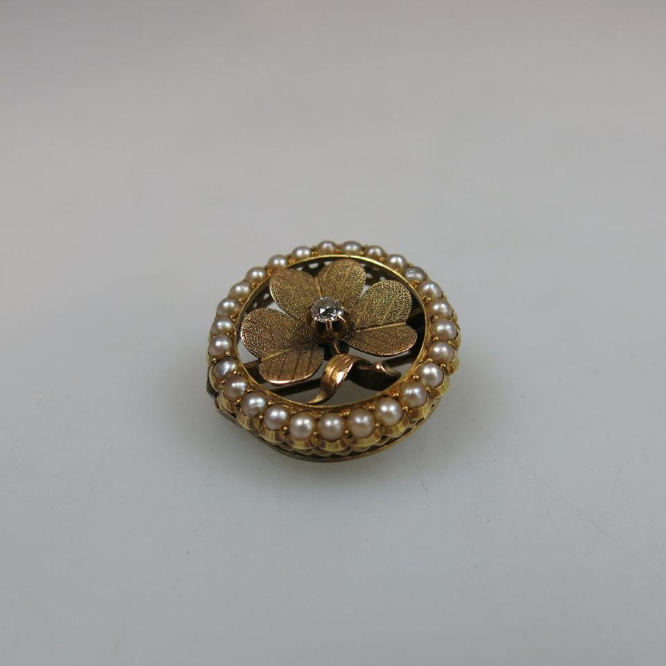 14k Yellow Gold Circular Pin