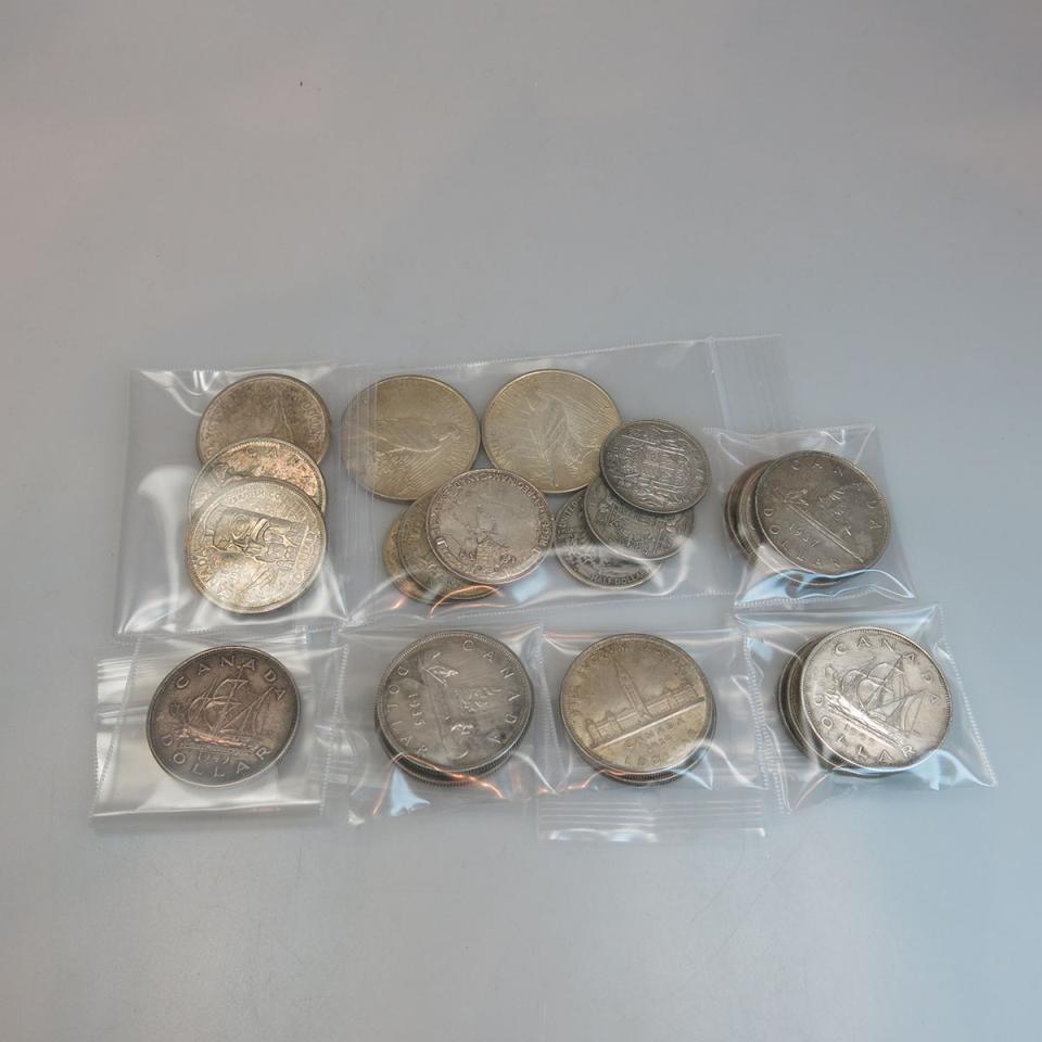 Small Quantity Of Canadian And American Silver Coins