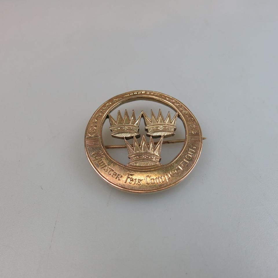 English 9k Rose Gold Circular Pin