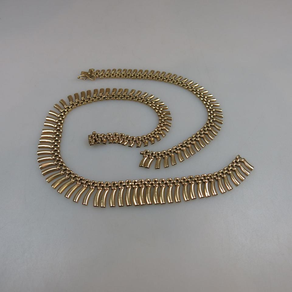 14k Yellow Gold Fringe Necklace
