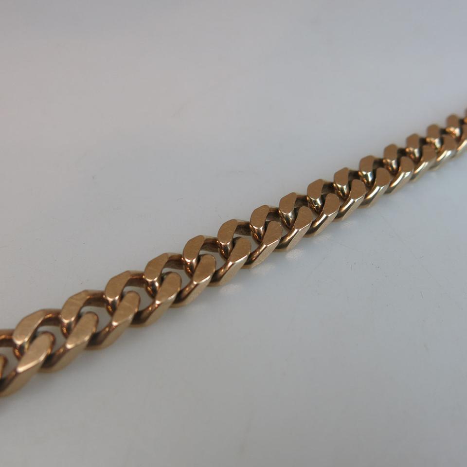 14k Yellow Gold Rectangular Curb Link Bracelet