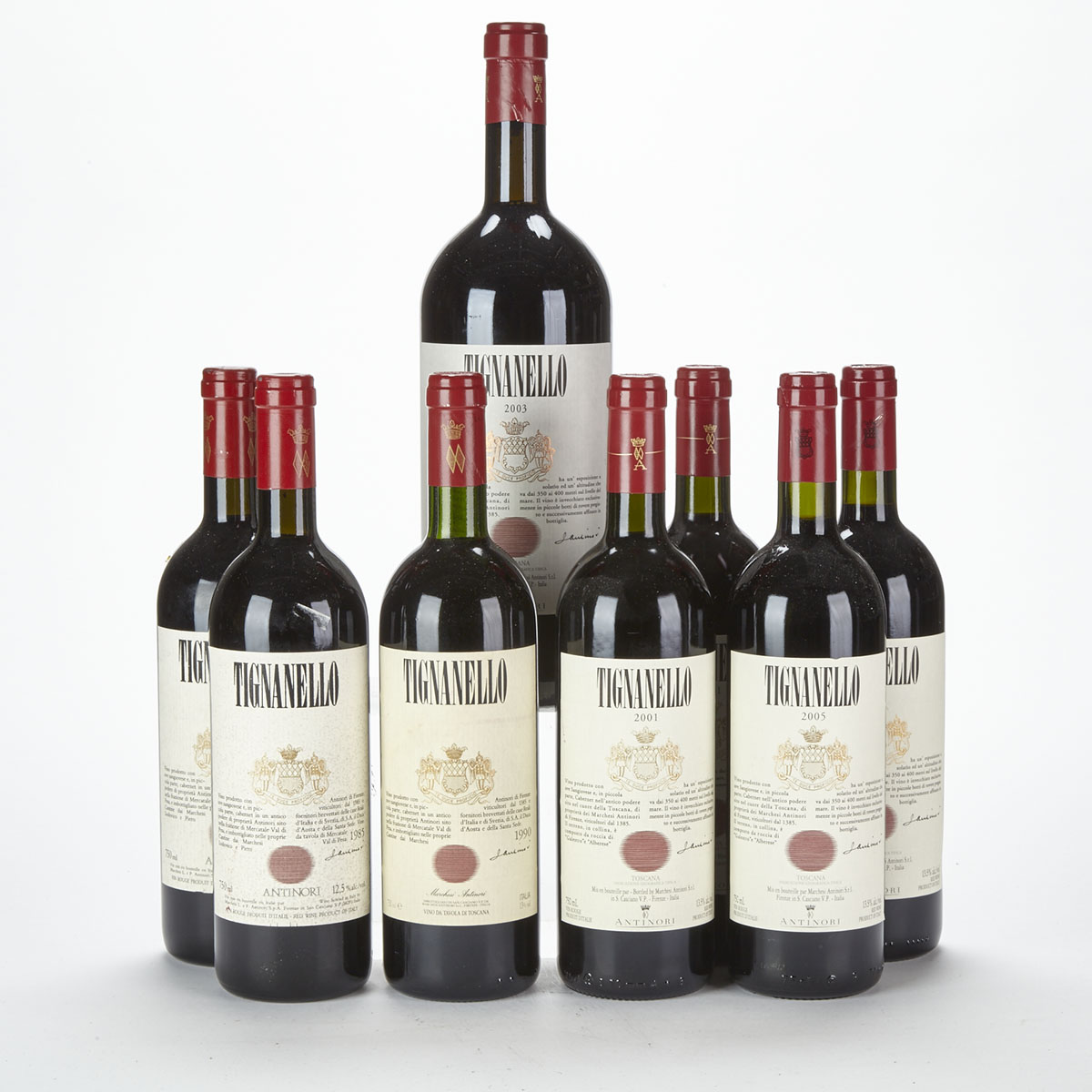 MARCHESI ANTINORI TIGNANELLO 1985 (2) 92 WA
MARCHESI ANTINORI TIGNANELLO 1990 (1) 92 WS 94 WA
MARCHESI ANTINORI TIGNANELLO 2001 (2) 91 WS 92 WA
MARCHESI ANTINORI TIGNANELLO 2003 (1 MAG.) 92 WA
MARCHESI ANTINORI TIGNANELLO 2005 (2) 92 WS 92 WA
