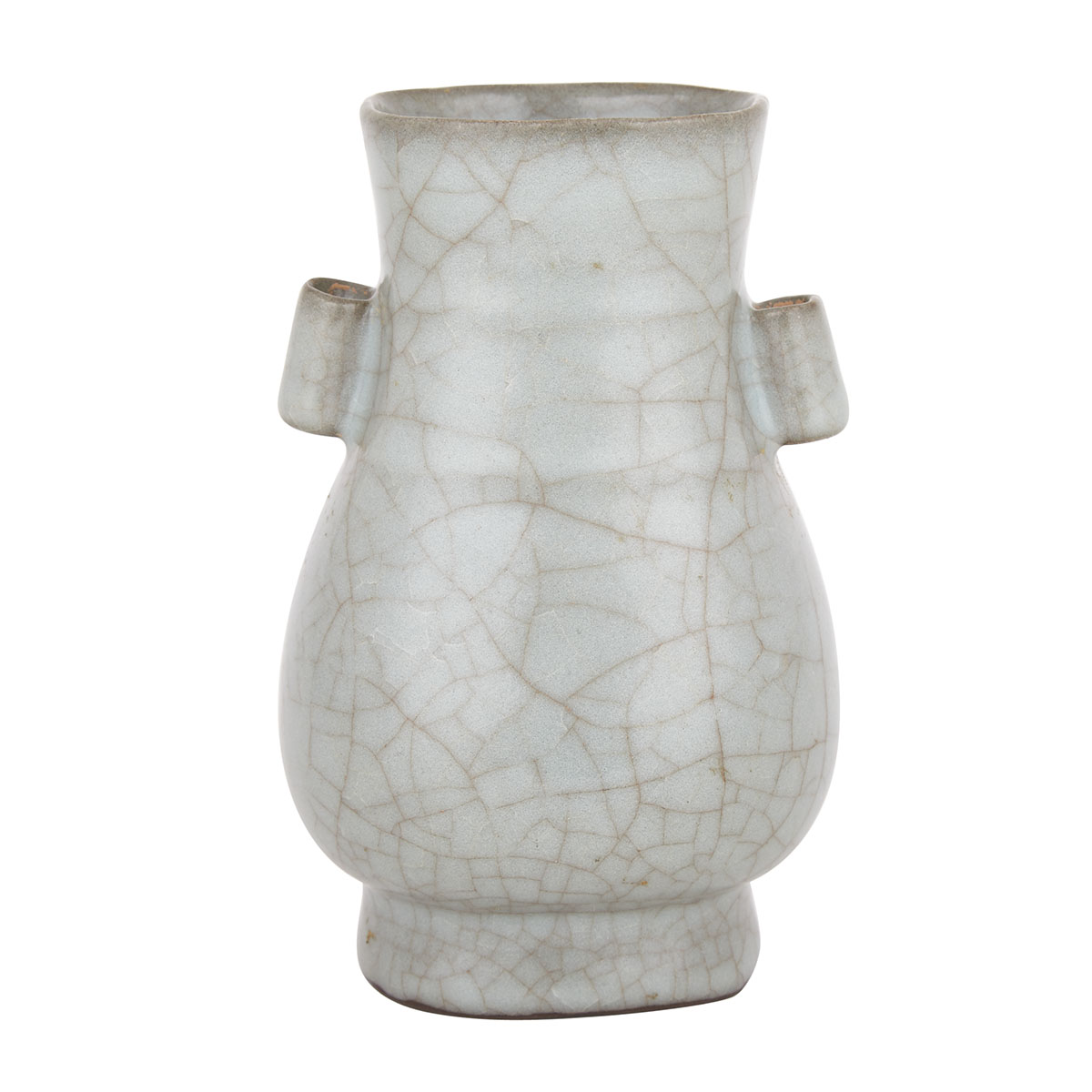 Small Guan-Type Hexagonal Hu Vase, Qing Dynasty or Earlier